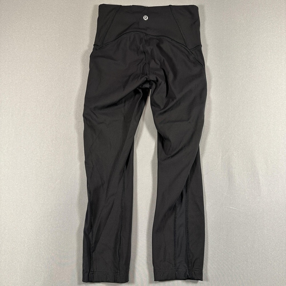Lululemon Leggings Womens 4 Black High Rise Ankle Yoga Athletic Gym Stretch - Picture 9 of 9